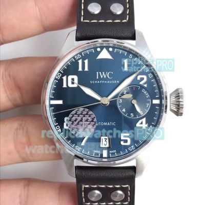 ZF Factory IWC Big Pilots Le Petit Prince Blue Dial Black Leather Strap